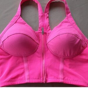 Puma neon pink crop sports bra top